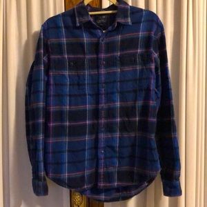 J. Crew Blue Plaid Flannel Button Down